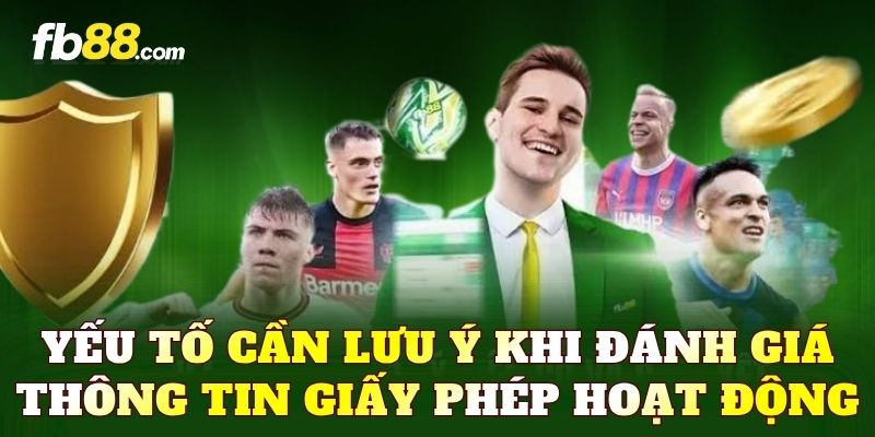 Yếu tố cần lưu ý khi đánh giá thông tin giấy phép hoạt động