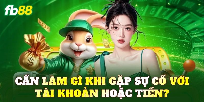 Cần làm gì khi gặp sự cố với tài khoản hoặc tiền?